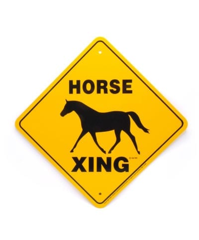 Sign, Horse Crossing
