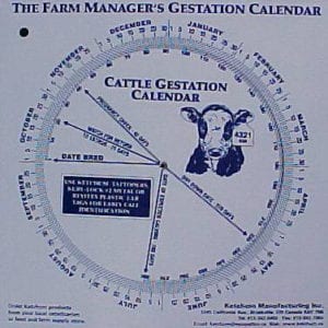 Gestation Calendar Wheel, Goat
