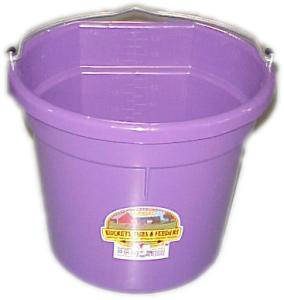 Bucket, Flat Back Plastic 20-Quart