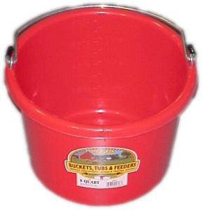 Bucket, Round Plastic 8 Quart