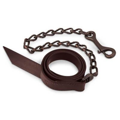 Replacement Cattle Lead - Black Chain and Leather