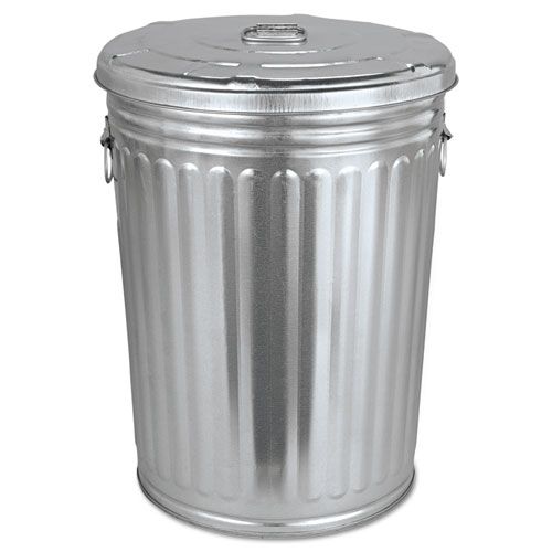 24 Gallon Galvanized Trash Can with Lid