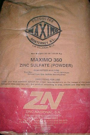 50-lb bag of Zinc Sulfate Monohydrate