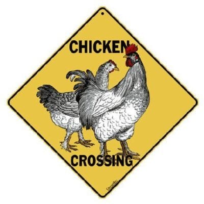 Sign, Chicken Crossing